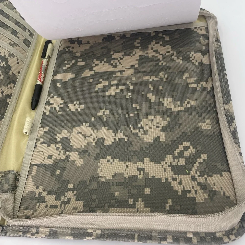National Guard Digital Camo Notebook Portfolio Organizer Pad Field Notebook Zip